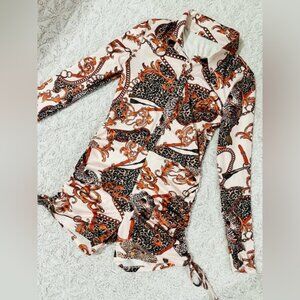 Animal Chain Print Romper